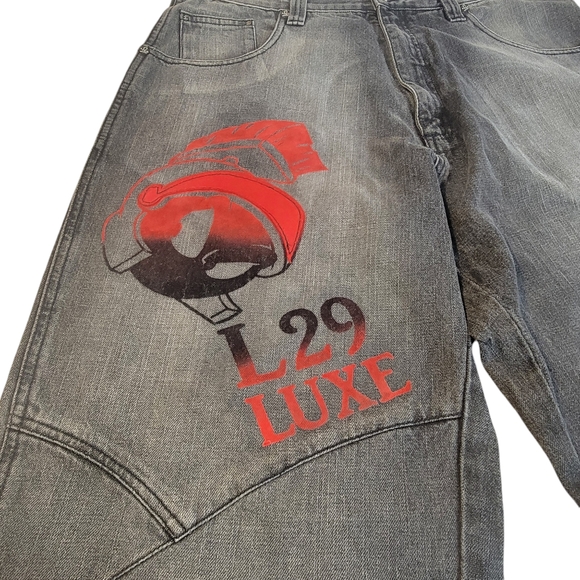 Lot 29 Luxe Marvin the Martian Baggy Wide Leg Hip Hop Looney Tunes Jean 36 - Picture 3 of 14
